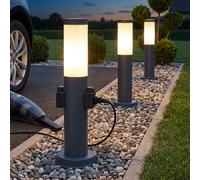 Lampada Da Esterno Lampada Da Giardino Con 2 Prese Anthracite Set Da 3 [EEK: Nicht bewertet]