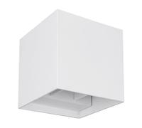 Lampada da esterno lampada da parete applique LED UP & DOWN applique per casa, alluminio pressofuso bianco, 3W 290lm 3000K bianco caldo, H 10 cm