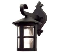 Lampada da esterno lampada da parete lanterna H 29,4 cm lampada da giardino in vetro alluminio pressofuso nero