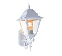 Lampada da esterno Lampada da parete Lanterna Lampada da giardino Alluminio, vetro bianco, IP44, 1x attacco E27, HxLxP 44,5x18,5x24,5 cm