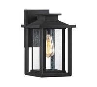 Lampada da esterno lampada da parete per facciate in vetro trasparente nero da giardino E27