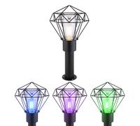 Piantana Esterni Luce con Piedistallo RGB LED Telecomando Dimmerabile Acciaio