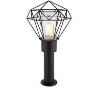 Lampada da esterno, lampada da terra, lampada da sentiero, lampada da patio, lampada da giardino, metallo nero acciaio inossidabile, antispruzzo, L 22,5 cm