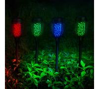 Lampada Da Esterno Lampada Solare Effetto Fuoco RGB Cambio Colore LED Torcia 4x