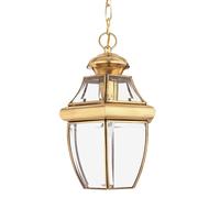 Lampada da esterno lanterna a catena lampada a sospensione finitura rame invecchiato H 33,4 cm ottone