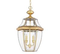 Lampada da esterno lanterna a catena lampada a sospensione finitura rame invecchiato H 49,7 cm ottone