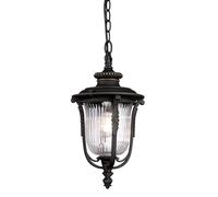 Lampada da esterno lanterna catena lampada a sospensione acciaio vetro bronzo D 22,9 cm 1 fiamma