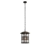 Lampada da esterno lanterna catena lampada a sospensione materiale composito vetro H 29,9 cm bronzo