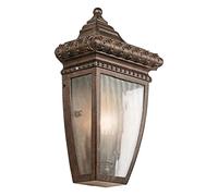 Lampada da esterno lanterna lampada da parete in metallo goccia di pioggia H 29,8 cm 1 luce bronzo antico