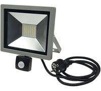 Lampada da esterno LED con rilevatore di movimento 30W 2960 lumen IP44 Cavo 1,5m con spina, grigio/nero