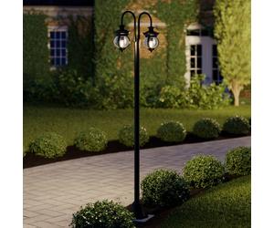 Lampada da esterno Lindby Farley, 215 cm, a 2 luci, IP44, E27 LINDBY