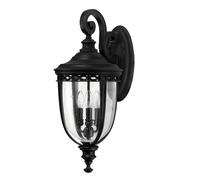 Lampada Da Esterno Nera Grande H:62Cm Rustica E14 IP44 Lanterna Casa