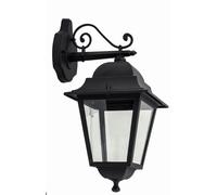 Lampada Da Esterno Nera In Alluminio IP44 Rustica E27 Per Cortile Casa Ingresso