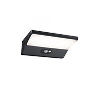 Paulmann Ronas, applique da esterno a LED, 3,4 W, 3000 K, Grigio scuro | Lampada a energia solare con Sensore di movimento, IP44, luce bianca calda, ideale per esterni