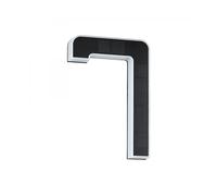 Paulmann 79848 - Numero civico 7 LED, grado di protezione IP44, luce bianca calda, batteria sostituibile, incluso 1 elemento di illuminazione da 0,2 W, in plastica, colore: nero, luminosità: 3000 K