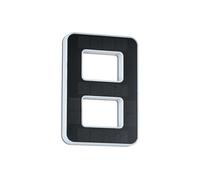 Paulmann 79849 - Numero civico 8 LED, grado di protezione IP44, luce bianca calda, batteria sostituibile, incluso 1 elemento di illuminazione da 0,2 W, in plastica, colore: nero, luminosità: 3000 K