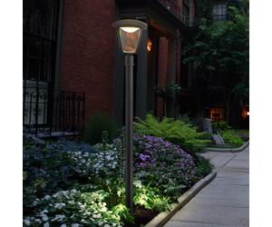 Lampada da esterno, piantana, piantana, giardino, piedistallo in alluminio luce esterna, plastica pressofusa, IP44, 1x LED 7W 360Lm bianco caldo, PxH 16,5x110 cm