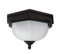 Lampada da esterno plafoniera lanterna alluminio bronzo 2 fiamme E27 luce balcone