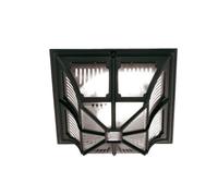 Lampada Da Esterno Quadrata Nera UV Resistente IP44 Rustica FRANKIE