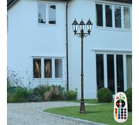 RGB LED Luci per Esterno Supporto Lampada Telecomando Candelabri IP44 Big Light [EEK: F]