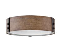Lampada Da Esterno Rotonda D: 38,1 Cm Metallo Vetro 3x E14 IP44 Aspetto Legno
