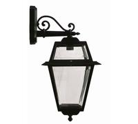 Lampada Da Esterno Rustica Nera IP44 E27 H:62Cm Grande IRSA Applique Lantern