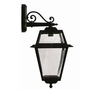 Lampada Da Esterno Rustica Nera IP44 E27 H:62Cm Grande IRSA Applique Lantern