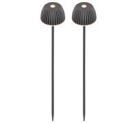 BRILONER - Riffle Nano luci da esterno 2 pezzi, picchetto a terra, funzione memoria integrata, ip44, batteria sostituibile, luci da esterno senze corrente LED, 6 x 78.5 cm, antracite