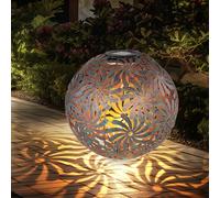 Lampada Solare a Sfera Luce per Esterni Effetto di Oro Chiodi LED Spiedo
