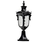 Lampada da Esterno, Stile Europeo, con fari da Giardino, Impermeabile, per Recinzione in Mattoni, terrazza o Patio, Bronzo, 1 Confezione.