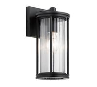 Lampada Da Esterno Vintage Design IP44 Alta 29 Cm Nera Per Porta D'Ingresso