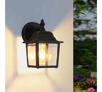 Lampada da esterno vintage E27 Applique a Muro nera (senza Bulbo) Altezza