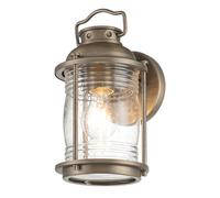 Lampada Da Esterno Vintage In Alluminio E Vetro E27 IP44 Alta 27,8 Cm Piccola