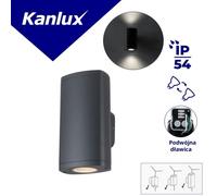Lampada da facciata EL 2GU10 G 2xmax 10W IP54 doppia ZEVI 38883