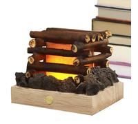 Lampada da fuoco, artificiale Fire Pit, 3,94 × 3,34 × 4,72 in, batteria operata, regolabile decorativa realistica, Fireplace Night Light, accogliente atmosfera senza calore, oro aperto