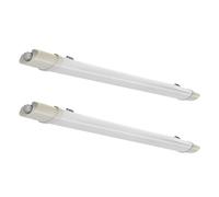 Lampada da garage Lampada da vasca a LED Lampada resistente all'umidità Lampada da vasca da 60 cm Lampada da cantina Plafoniera, plastica, 1x18W 1530lm, LxPxA 60x6x3,5 cm