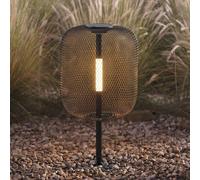 Lampada da giardino a LED e solare Lucande Faylen, nera, IP65 LUCANDE