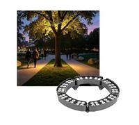 Lampada da Giardino a LED, Luci ad Anello a LED per Esterni - 5 Teste 60W in Alluminio pressofuso, Illuminazione dal Basso Verso l'Alto per Cortile e Giardino | Illuminazione da Parco imperm