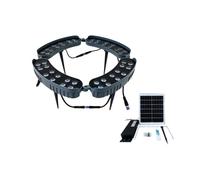 Lampada da Giardino a LED, luci ad Anello solari a LED per Alberi con Telecomando - 4 Teste, 48 W, luci Verdi per Esterni per Giardino, Cortile e Prato, Decorazione di Piante.