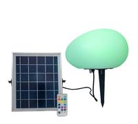Lampada da giardino a led rgb+4000k con pannello solare luce decorativa
