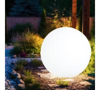 Lampada Da Giardino A Sfera Bianca Con Picchetto LED H 56 Cm [EEK: F]
