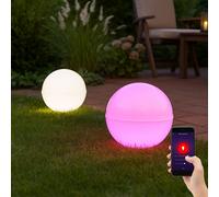 Lampada Da Giardino A Sfera Smart Con Dimmer App RGB LED Set Da 2 [EEK: Inaditato]