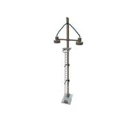 Lampada Da Giardino Alta A Doppia Ciotola Berko BL17S (Scala Argento)