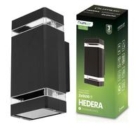 Lampada da giardino applique facciata su giù GU10 nero HEDERA LUMILED