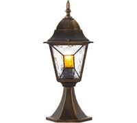 Lampada da giardino Brilliant Tools Janel Bicolore Oro Nero Vetro Testurizzato IP44 E27 LED
