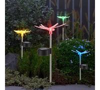 Lampada Da Giardino Decorativa Farfalla Libellula LED Solare Cambio Colore