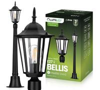 Lampada da giardino esterna E27 PALO LANTERNA 110cm nera BELLIS LUMILED