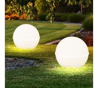 Lampada da Giardino Esterni a Spiedo Luce Sferica Bianco Decorativa D.30 CM 2er [EEK: Non valutato]
