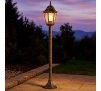 Lampada da Giardino Esterni Piantana Lampione Bronzo Antico Lanterna Alluminio H