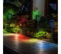 Lampada da Giardino Esterni Solardeko RGB LED Effetto Fuoco Luce con Picchetto H
